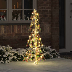 Árvore de natal com 100 leds branco quente 120 cm PET