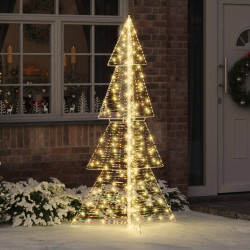 Árvore de natal com 240 leds branco quente 180 cm PET