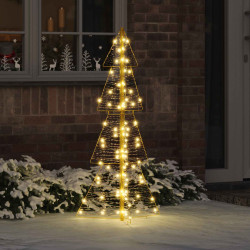 Árvore de natal com 100 leds branco quente 120 cm PET