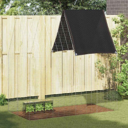 Gaiola para coelhos prateado 200 x 100 x 210 cm aço galvanizado