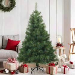 Árvore de natal articulada artificial verde 150 cm PVC, aço