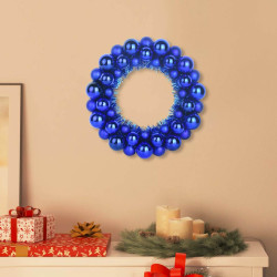 Guirlandas de bolas de natal 2 unid. azul 33 x 33 x 7 cm leds