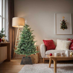 Collar para árvore de natal preto 50 x 50 x 25 cm