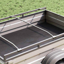 Suporte de lona para reboques 3 prateado 102-155 cm alumínio