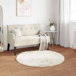Tapete de de ovelha sintética tafalla branco ø 80 cm poliéster