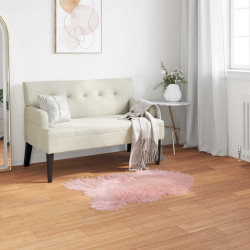 Tapete de de ovelha sintética tafalla rosa 60 x 90 cm poliéster