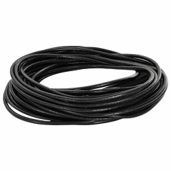 Corda de couro preto ø3 mm x 50 m couro