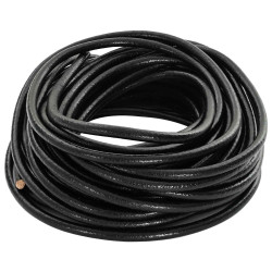 Corda de couro preto ø4 mm x 10 m couro
