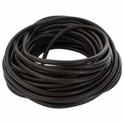 Corda de couro marrom escuro ø5 mm x 10 m couro