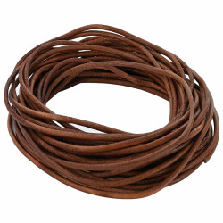 Corda de couro marrom claro ø2,5 mm x 50 m couro