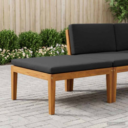 Apoio para os pés de jardim com almofada natural