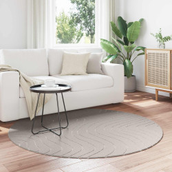 Tapetes de área redondo palmeras creme ø 160 cm poliéster