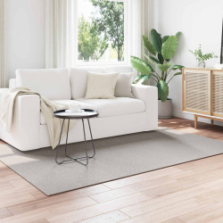 Tapetes de área lugo creme e cinza 140 x 200 cm poliéster