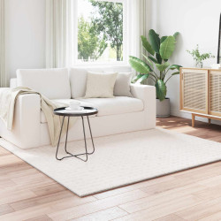 Tapetes de área quadrado sirolo creme 240 x 240 cm poliéster