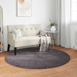 Tapetes de área redondo sirolo antracite ø 160 cm poliéster