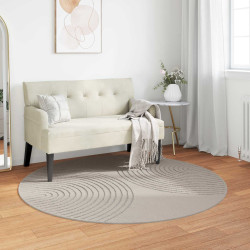 Tapetes de área redondo galati creme ø 200 cm poliéster