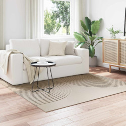 Tapetes de área quadrado galati bege 120 x 120 cm poliéster