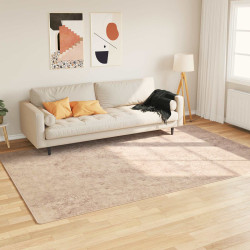 Passadeira marsa bege 150 x 230 cm poliéster e PVC