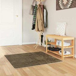 Passadeira marsa verde floresta 100 x 100 cm poliéster e PVC