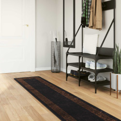 Passadeira marsa preto 50 x 450 cm poliéster e PVC