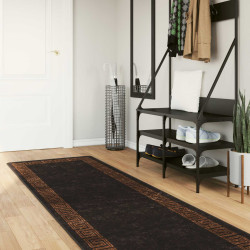 Passadeira marsa preto 100 x 350 cm poliéster e PVC