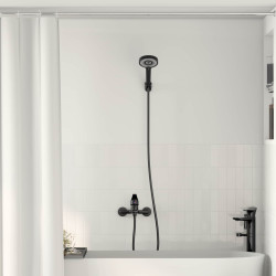 Conjunto de cabeça de chuveiro preto g 1 / 2 polegadas