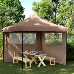 Tenda de festa castanho 292 x 292 x 315 cm tecido oxford