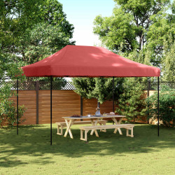 Tenda de festa borgonha 279 x 410 x 315 cm tecido oxford