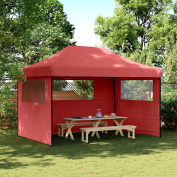 Tenda de festa borgonha 279 x 410 x 315 cm tecido oxford
