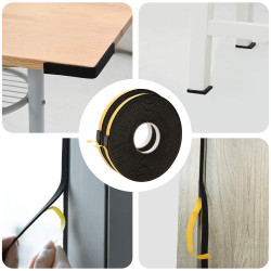 Fita de espuma autoadesiva 2 unid. preto 15mm x 10m espuma cr