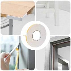 Fita de espuma autoadesiva 10 unid. branco 10mm x 10m espuma cr