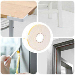 Fita de espuma autoadesiva 10 unid. branco 15mm x 10m espuma cr