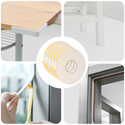 Fita de espuma autoadesiva 5 unid. branco 15mm x 10m espuma cr