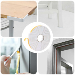 Fita de espuma autoadesiva 20 unid. branco 20mm x 5m espuma cr