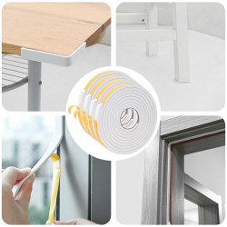 Fita de espuma autoadesiva 4 unid. branco 20mm x 5m espuma cr