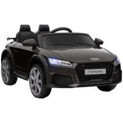 Carro elétrico audi tt para crianças acima de 3 anos com controlo remoto música e luzes bateria 12v 102x60x44 cm preto
