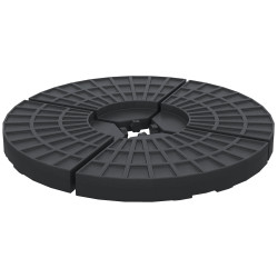 Conjunto de pesos para base de chapéu de sol de 4 peças preenchível com 52 litros de água 60 kg de areia ou 70 kg ambos preto