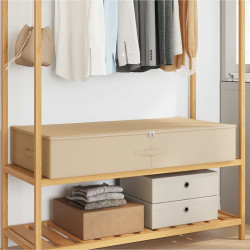 Caixa de armazenamento 24 unid. tecido não tecido 64,8 l creme