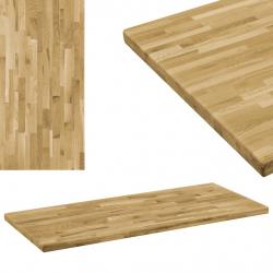 Tampo de mesa madeira carvalho maciça retangular 44 mm 100x60cm - Imagen 1