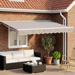 Moldura de toldo elétrico com leds branco 3 x 2 m alumínio