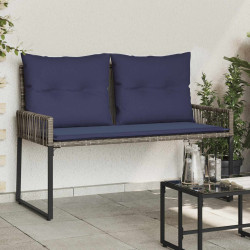 Banco de exterior 2 -seater 4 unid. 110 x 59 x 82 cm vime PE