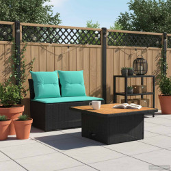 2 Peça sofá do meio para jardim com mesa elevatória vime PE