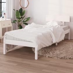 Estrutura de cama solteiro UK 90x190 cm pinho maciço branco - Imagen 1