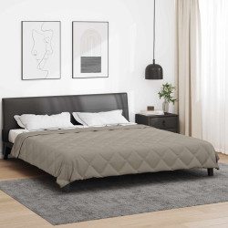 Duvet de ano inteiro cinzento-claro 220 x 260 cm microfibra