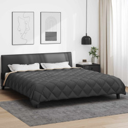 Edredom de inverno 200 x 240 cm 450 gsm antracite e taupe