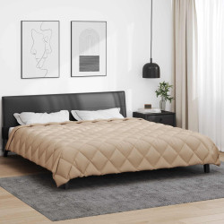 Edredom de inverno 200 x 200 cm 450 gsm cinzento-acastanhado