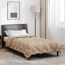 Edredom de inverno 135 x 220 cm 450 gsm cinzento-acastanhado