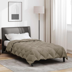 Edredom de inverno 135 x 200 cm 450 gsm cinzento-claro