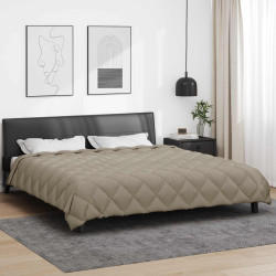 Edredom de inverno 200 x 240 cm 450 gsm cinzento-claro
