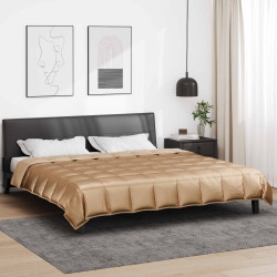Edredom de verão simples ouro 200 x 240 cm cetim e microfibra